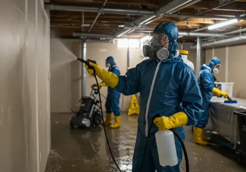 Basement Sanitization and Antimicrobial Treatment process in Worthington, OH